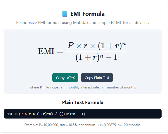 EMI Formula